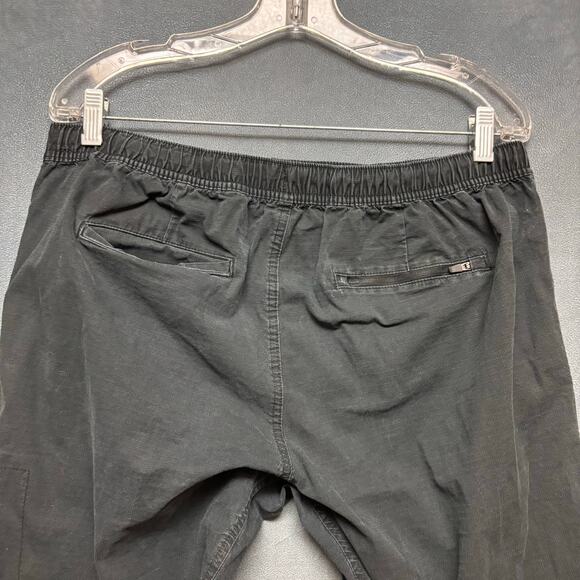 George Mens Black Jogger Pants Size L Elastic Waist Zip Pocket Skater Streetwear - Picture 11 of 14